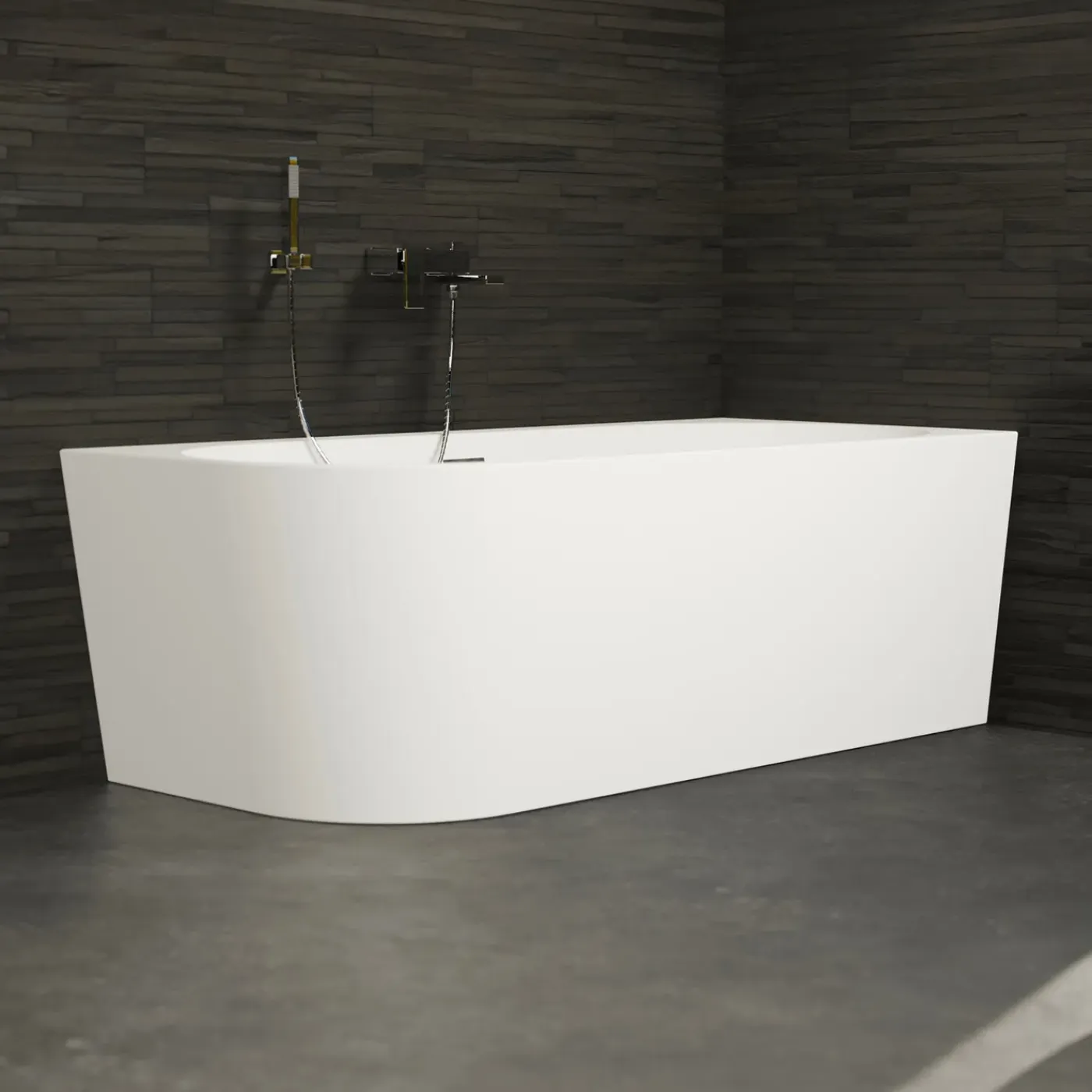 Spalina Paris Spalina - Vrijstaand Bad - Capri 170 Droite Blanche 170 X76 X58 Cm - Wit