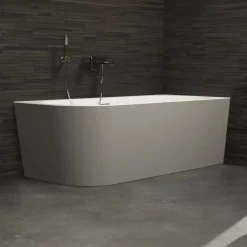 Spalina Paris Spalina - Vrijstaand Bad - Capri 160 Droite Grise 160 X76 X58 Cm - Grijs