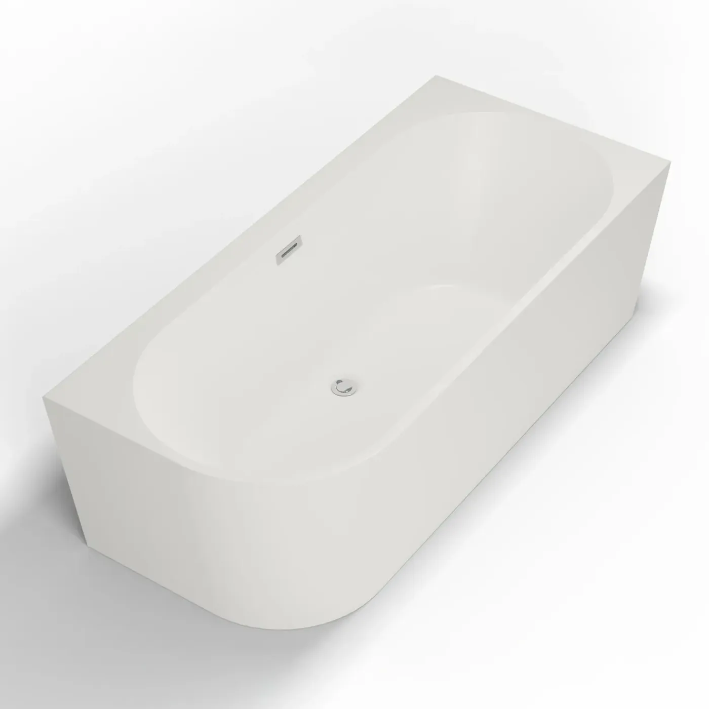 Spalina Paris Spalina - Vrijstaand Bad - Capri 160 Droite Blanche 160 X76 X58 Cm - Wit