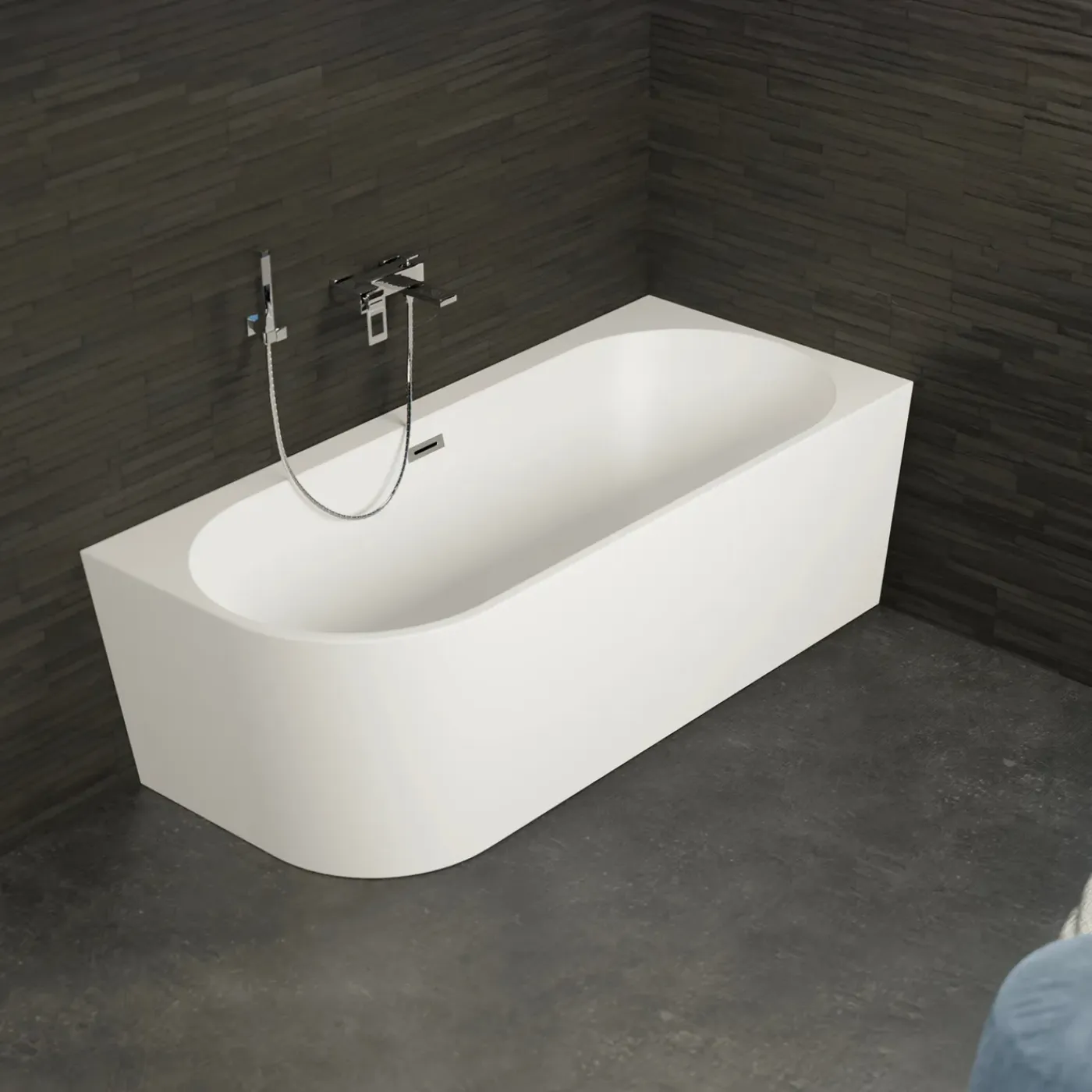 Spalina Paris Spalina - Vrijstaand Bad - Capri 160 Droite Blanche 160 X76 X58 Cm - Wit