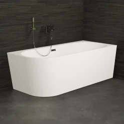 Spalina Paris Spalina - Vrijstaand Bad - Capri 160 Droite Blanche 160 X76 X58 Cm - Wit