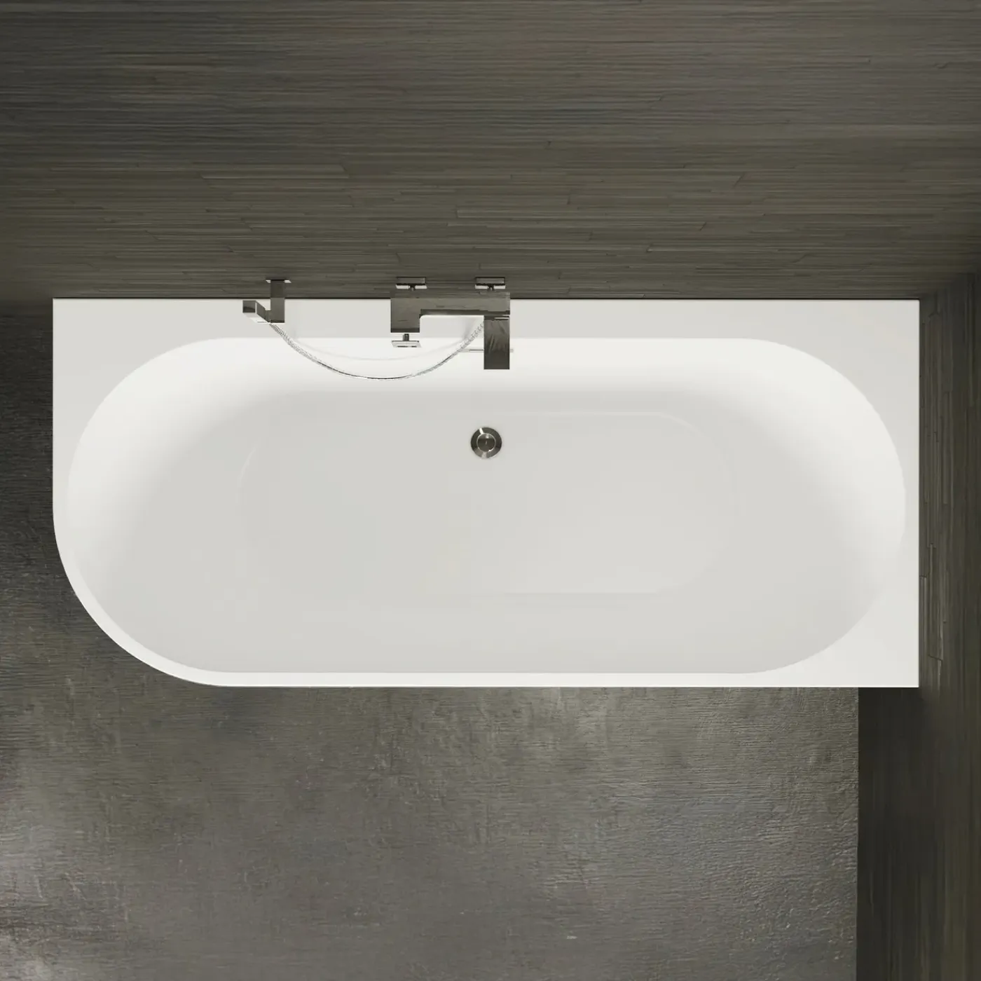 Spalina Paris Spalina - Vrijstaand Bad - Capri 160 Droite Blanche 160 X76 X58 Cm - Wit