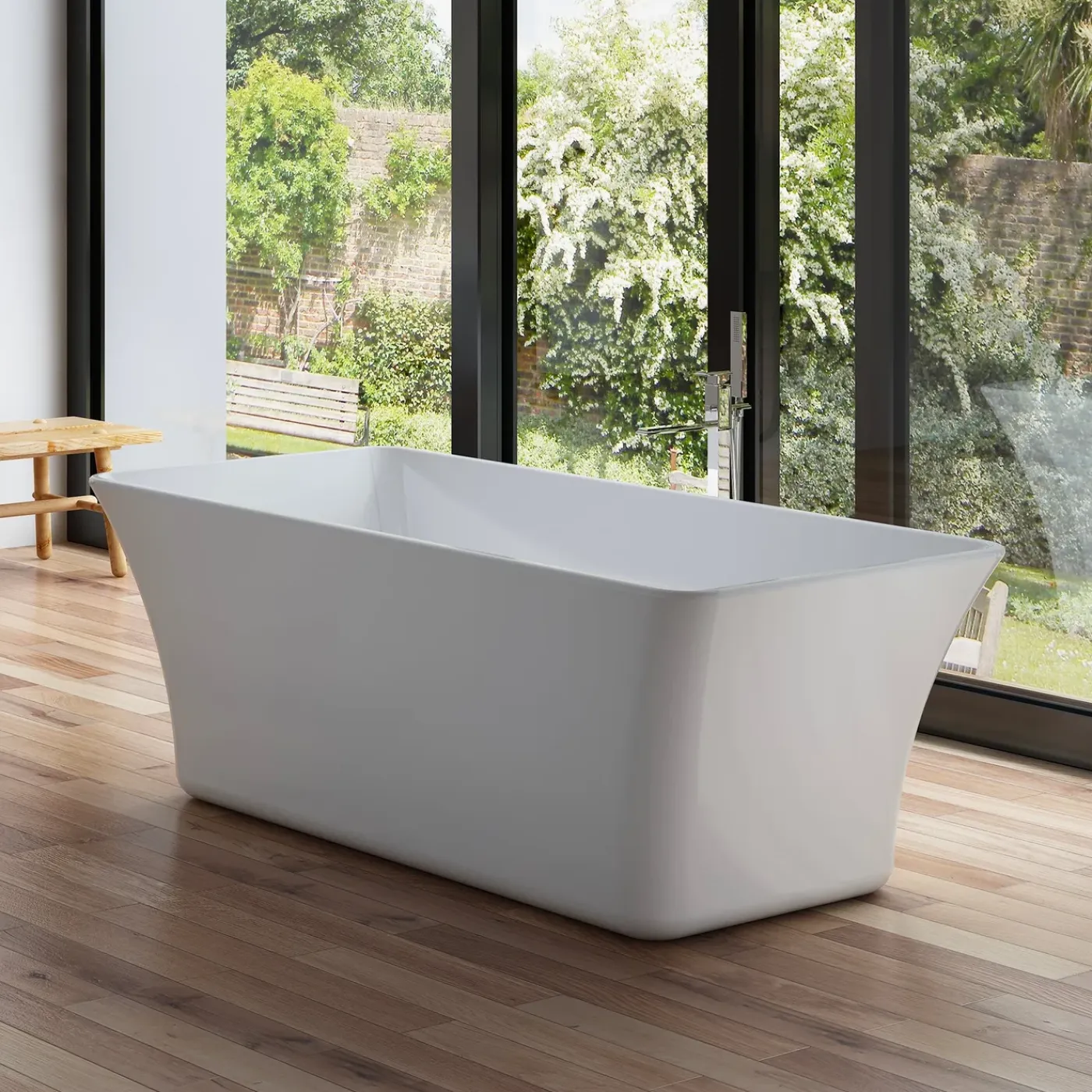 Spalina Paris Spalina - Vrijstaand Bad - Sorrow 170 Blanche 170 X75 X58 Cm - Wit