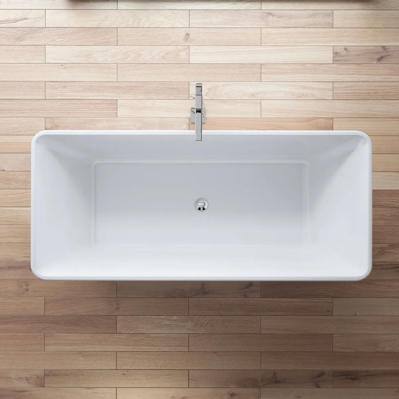 Spalina Paris Spalina - Vrijstaand Bad - Sorrow 170 Blanche 170 X75 X58 Cm - Wit