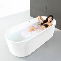 Spalina - Whirlpool Bad - Ukio White Bulle 175 X75 X65 Cm - Wit