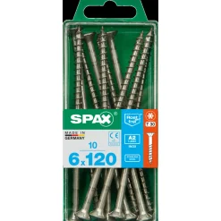 Spax Universele Schroef T-Star RVS Verzonken Kop Torx T30 - 6x120mm - 10 stuks