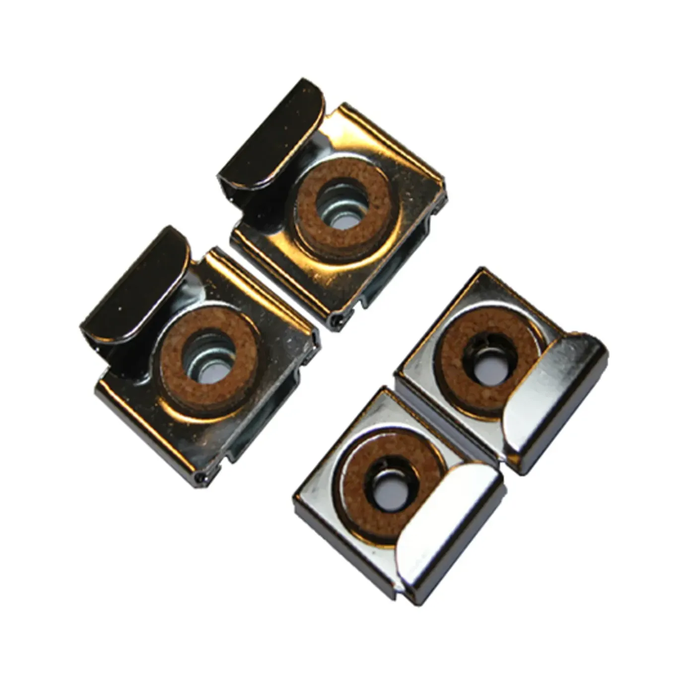 Spiegelklemmen U-vorm zilver 4 stuks