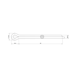 Sencys splitpen 3,2x40mm per 20 gegalvaniseerd