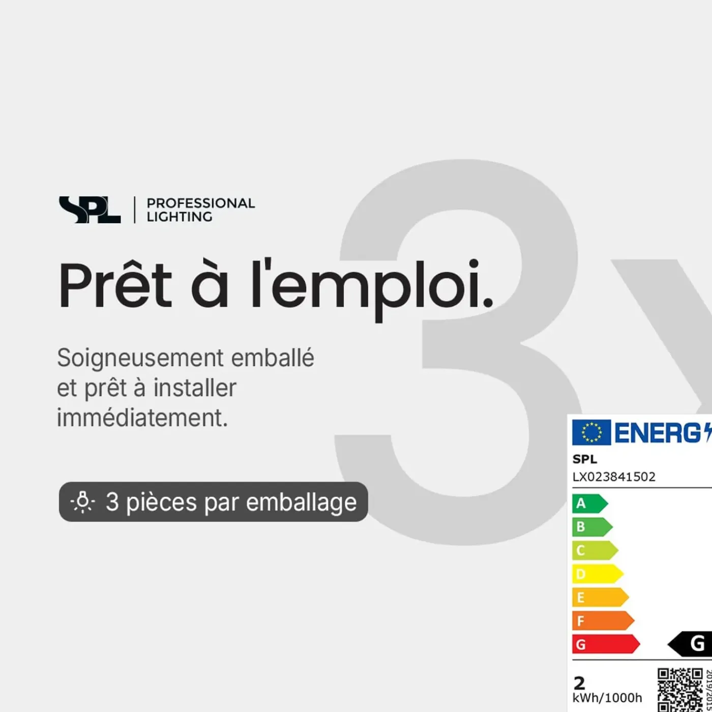 SPL Led Lamp E14 - 2w 150lm 2500k - Warm Wit Licht - Vervangt 18w - Dimbaar - Ra93 - 3 Stuks