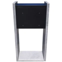 VASP Staande Brievenbus Antwerpen - Natuursteen en Staal - Zwart - 42x100x18cm
