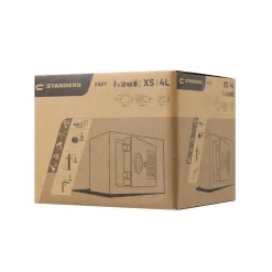 Standers Elektronische Kluis XS 4L - Met Elektronisch Codeslot - Wandmontage - 20x15x15cm