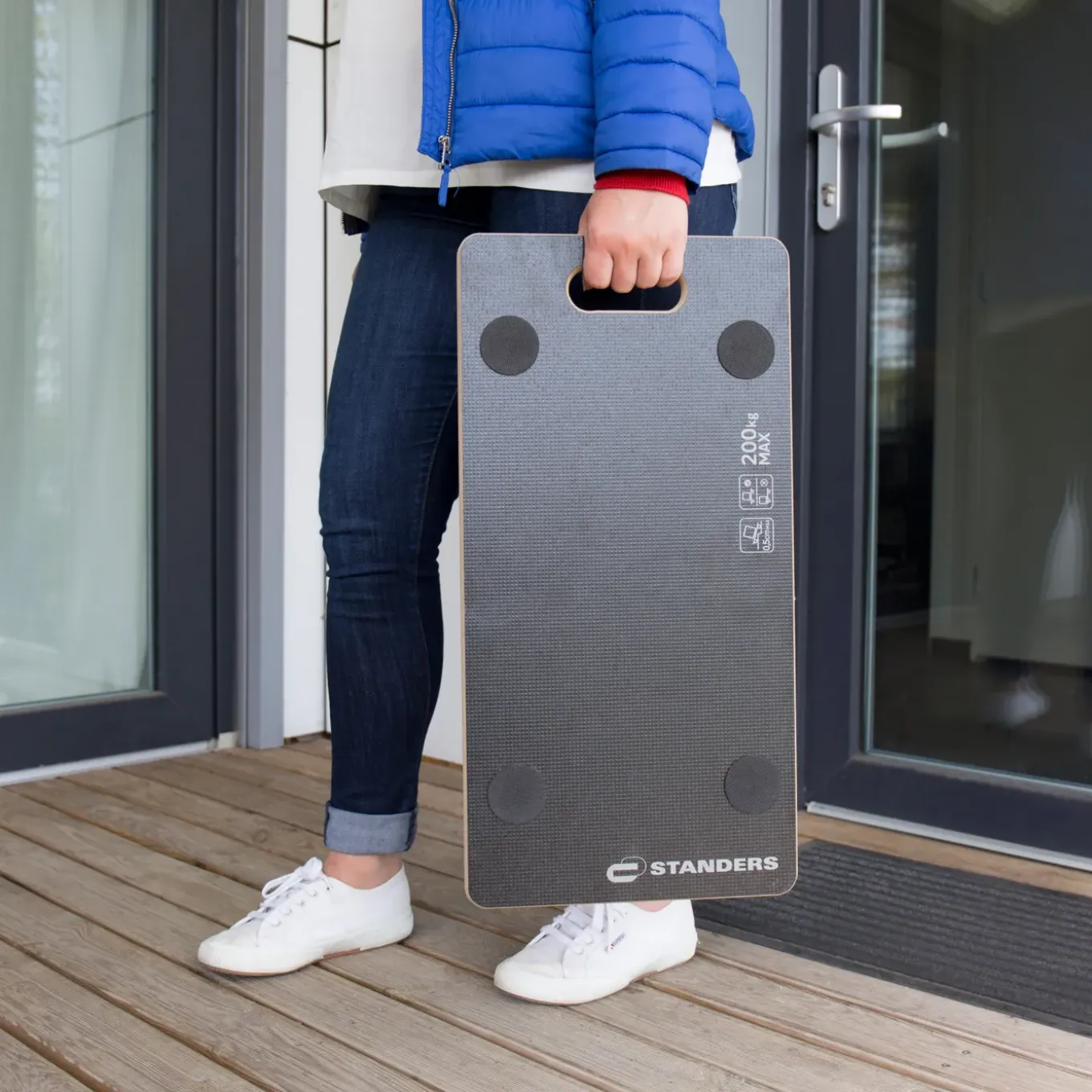 Standers Transportroller - 57,5x29cm - 200kg - Hout - Antislip