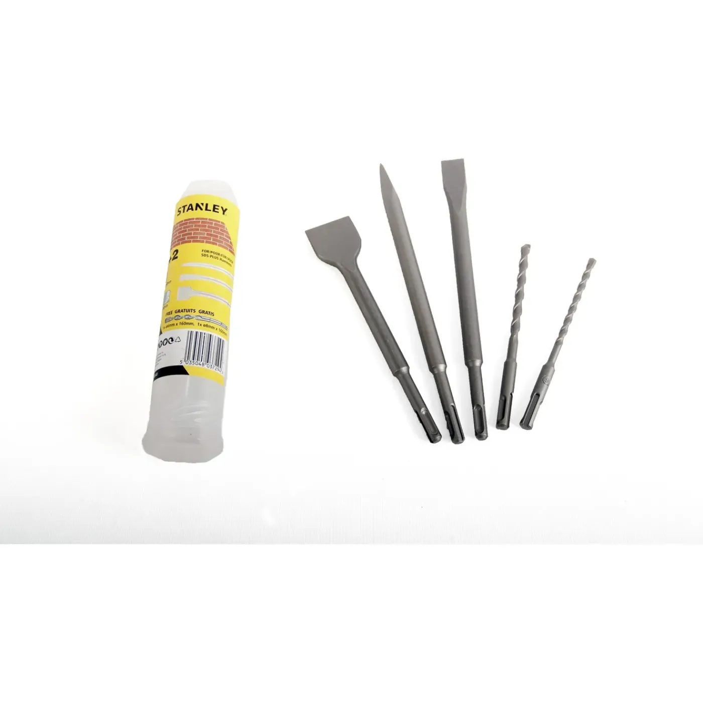 Stanley Boor- en beitelset - STA54400-XJ - SDS-plus beton - 250mm - 5-delig