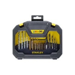 Stanley Boor- en bitset - Family set - Titanium voor hout/steen/metaal - 30-delig