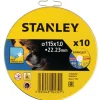 Stanley Doorslijpschijf STA38252-XJ - RVS en metaal - 115x1mm - aluminiumoxide - 10 stuks