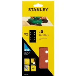 Stanley Schuurvel Quick Fit - K240 - Bruin - 93x190mm - 5 stuks