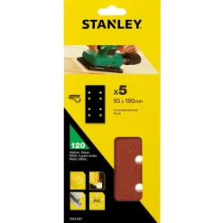 Stanley Schuurvel Quick Fit - K120 - 93x190mm - 5 stuks