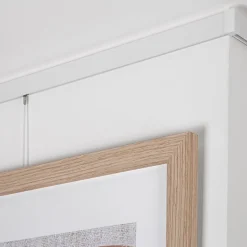 STAS picture hanging systems Stas Schilderijrail - Ophangsysteem Schilderijen - Cliprail - 150 Cm - Complete Kit - Wit