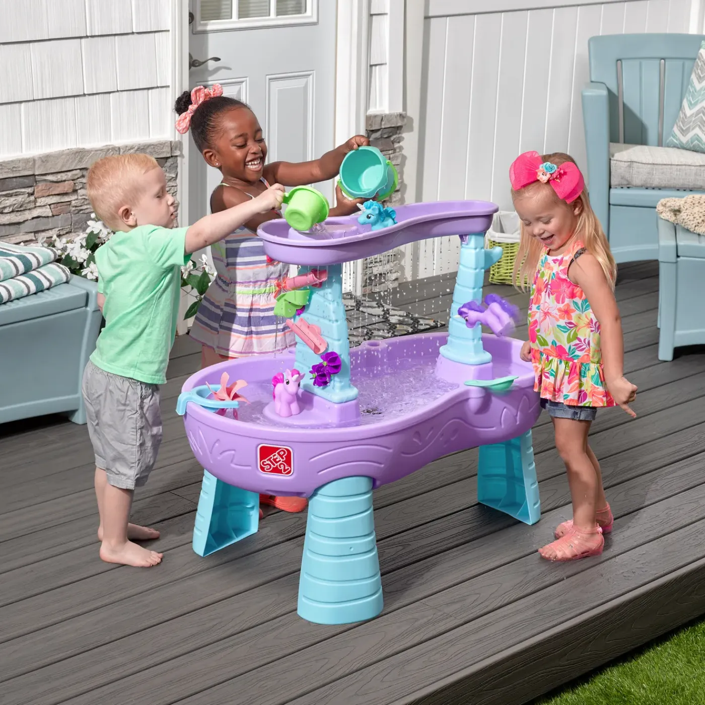 Step2 Rain Showers & Unicorns Watertafel 100cm Kunststof Paars