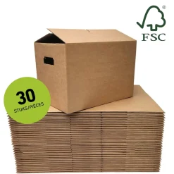 Stevige Verhuisdozen - 30 Stuks – Handige Autolock – FSC - Standaard Formaat Verhuisdoos – 51 Liter
