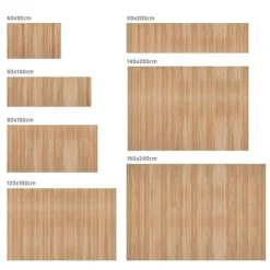 Storesdeco Natuurlijke Bamboe Vloerkleed, Antislip – Grijs Lichtbruin, 160 X 240 Cm