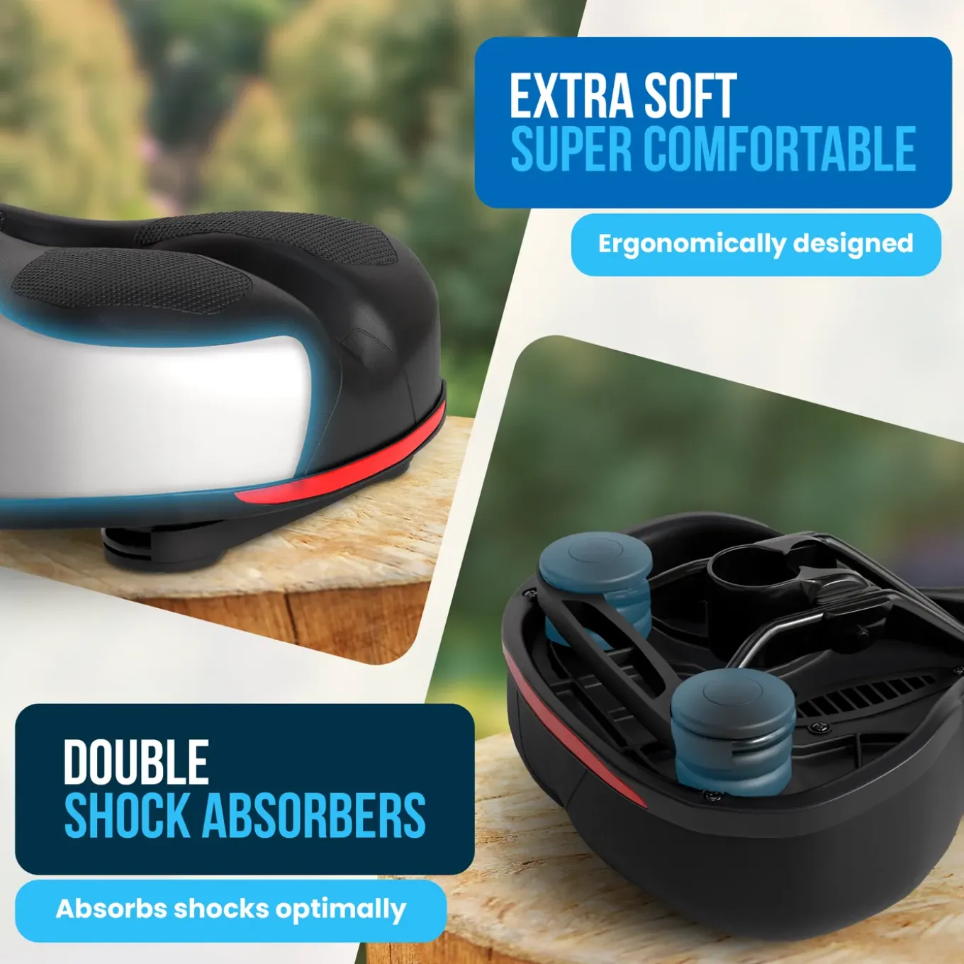Strex Fietszadel - Unisex - Extra Comfortabel - Ventilerend