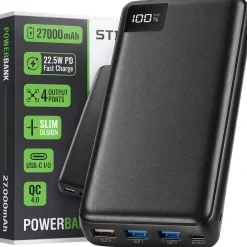 Strex Powerbank - 27.000 Mah - 22.5w Snellader - Usb-a/usb-c - O.a. Voor Iphone/samsung