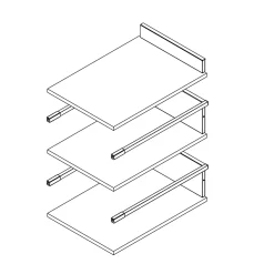 Overig STRUCTUUR 1 LADE 2 KORFLADES 400