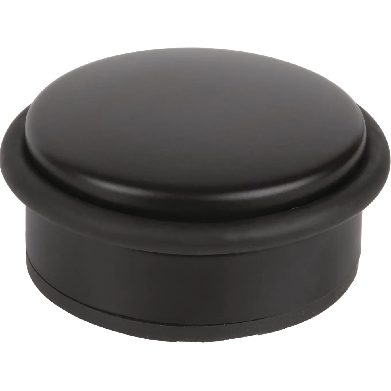 Suki deurstopper - zwart - rvs - diameter 105mm, hoogte 45mm