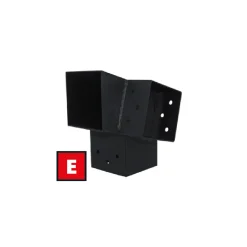 Suki Hoekverbinder 3D - 3 aansluitingen - verzinkt staal - antraciet - 91x91mm - Type E - CE