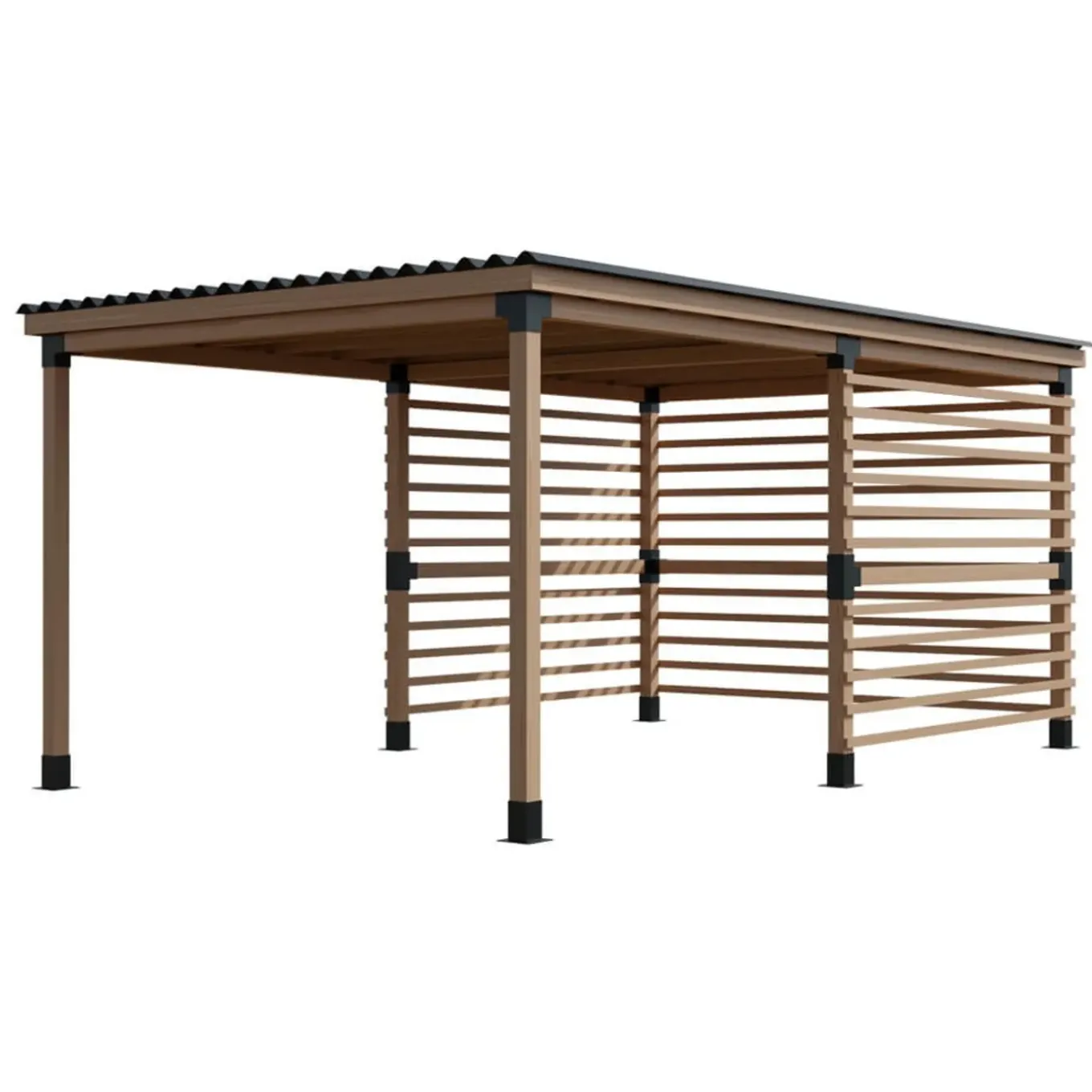 Suki Pergolaverbinder - T-vorm - 3 aansluitingen - verzinkt staal - antraciet - 71x71mm - G - CE