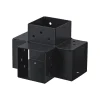 Suki T-verbinder - Hoek 90 Graden - 4 aansluitingen - Verzinkt Staal - Antraciet - 91x91mm - Type H