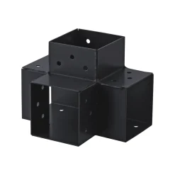 Suki T-verbinder - Hoek 90 Graden - 4 aansluitingen - Verzinkt Staal - Antraciet - 91x91mm - Type H