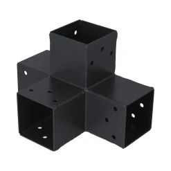 Suki T-verbinder Hout - 4 Aansluitingen - Verzinkt Staal - Antraciet - 71x71mm - Type H
