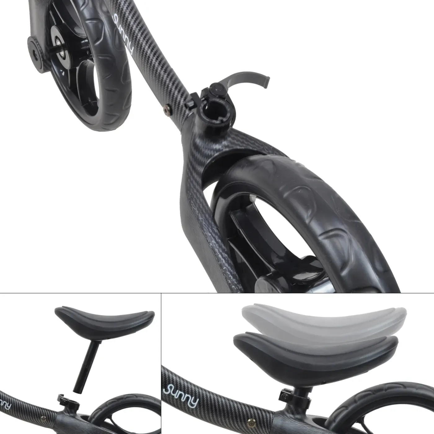 Sunny Balance Bike 3000 Loopfiets - Carbon Fiber Look - 2-5 Jaar