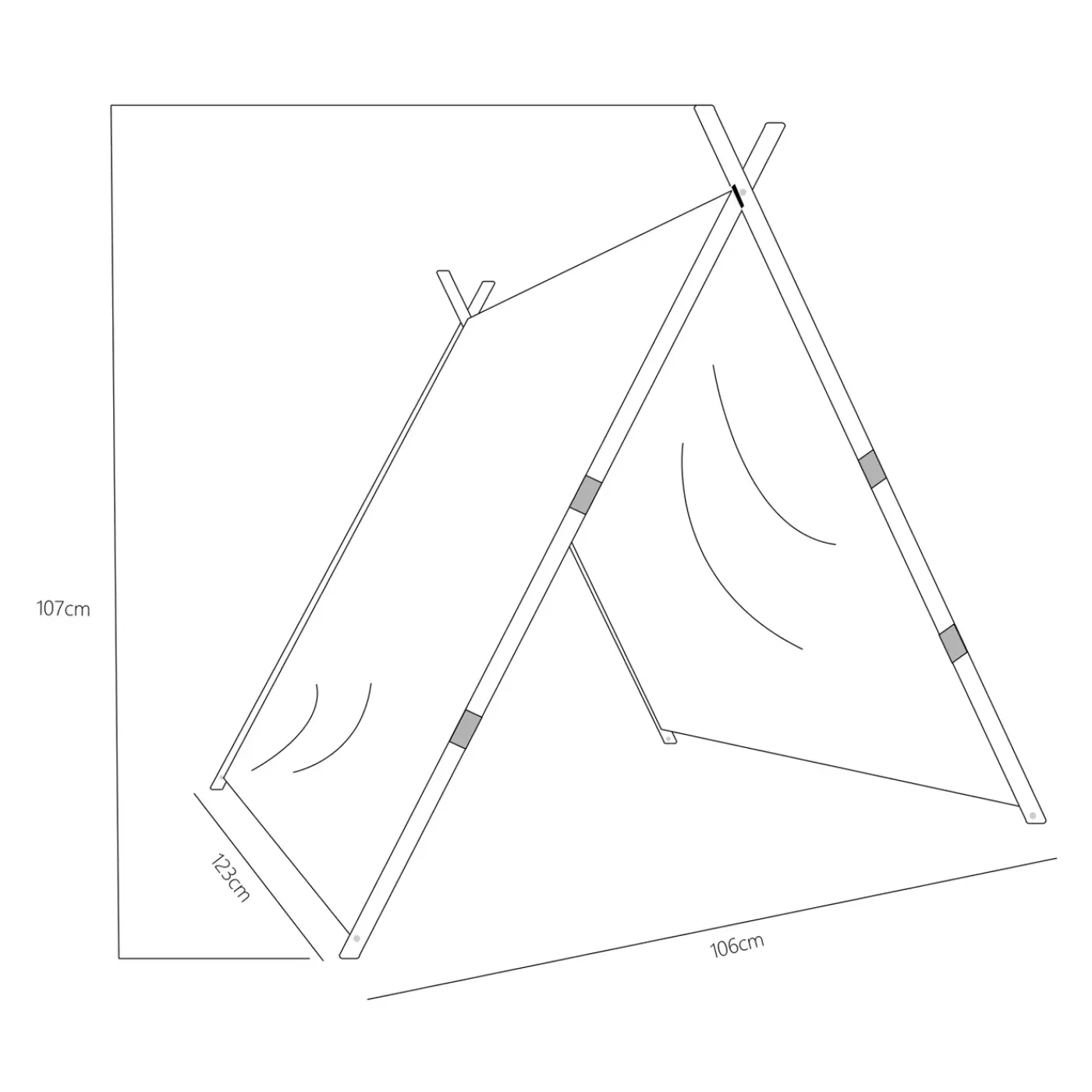 Sunny Como Tipi Tent Voor Kinderen - Speeltent - Crème - 107 X 123 Cm