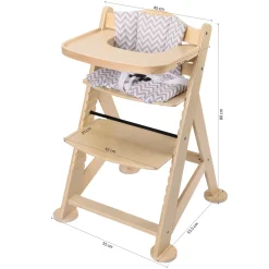 Sunny Fynn Kinderstoel Van Hout - Vanaf Ca. 9 Maanden - Beige - 55,5 X 55 X 80 Cm