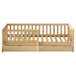Sunny Isa Kinderbed Van Hout - Kajuitbed Met 2 Lades - Zonder Matras - 206x98cm