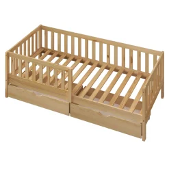 Sunny Isa Kinderbed Van Hout - Kajuitbed Met 2 Lades - Zonder Matras - 206x98cm