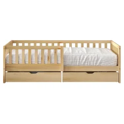 Sunny Isa Kinderbed Van Hout - Kajuitbed Met 2 Lades - Zonder Matras - 206x98cm