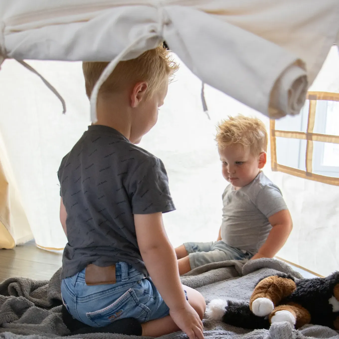 Sunny Nova Tafeltent Voor Kinderen - Speeltent Van Katoen - Crème