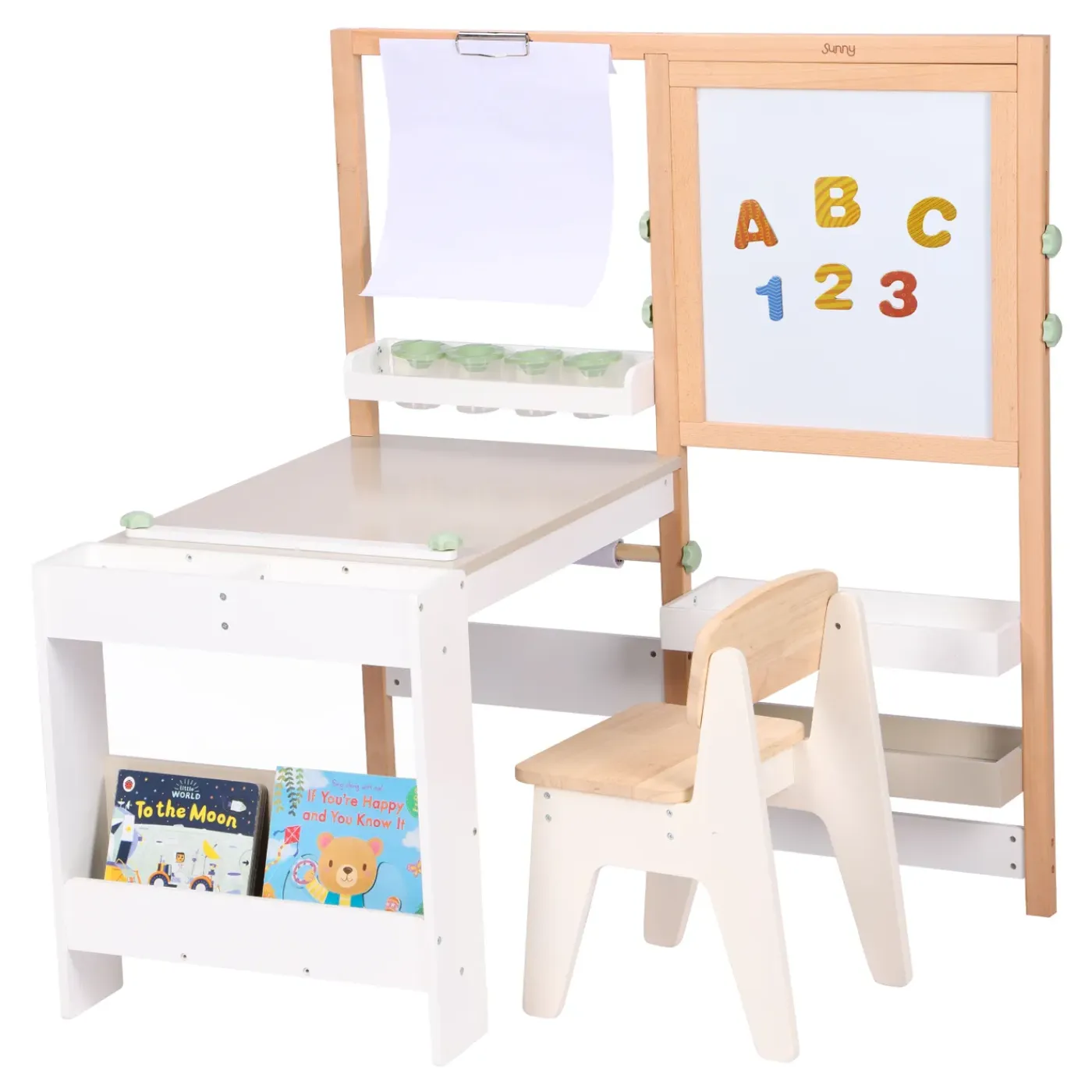 Sunny Olivia Teken- En Knutseltafel Van Hout - Wit/beige