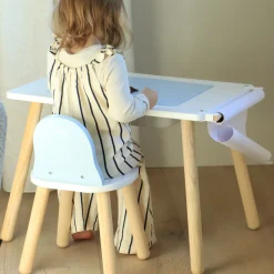 Sunny Pip Speeltafel Met Stoel Van Hout - Lichtblauw/wit