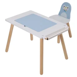 Sunny Pip Speeltafel Met Stoel Van Hout - Lichtblauw/wit