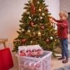 Sunware Nesta Kerst Opbergbox 45l Met Trays Voor 64 Ballen Transparant Rood