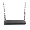 SwingKing schommelzitje rubber zwart en ijzeren ketting