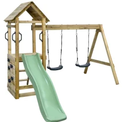 Swing King SwingKing Speeltoestel Maria met glijbaan pastel groen