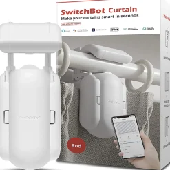 Overig SwitchBot Curtain Rod Pole - Wit - Compact Ontwerp - Geïntegreerde Lichtsensor