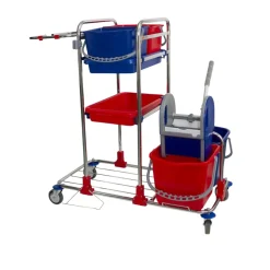 Synx Tools Chrome schoonmaakwagen - Werkwagen - Mopset