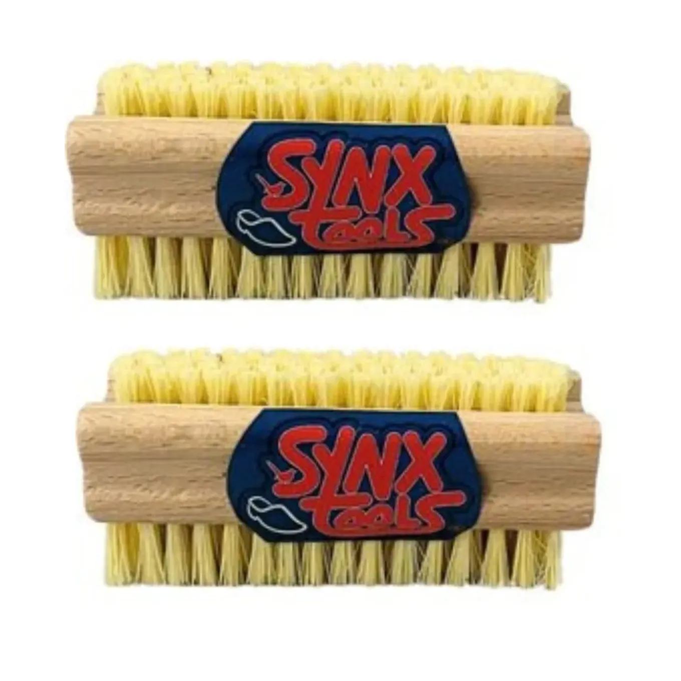 Synx Tools Nagelborstel hout set van 2 stuks - schrobborstels -schrobbezem - Voordeelverpakking